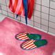 SKOGSSALLAT slippers, red/white/striped, L/XL - IKEA