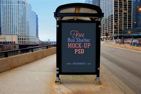 Two Bus Shelter Mockup Psds