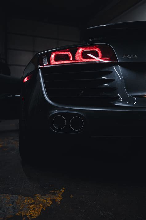 Download wallpaper 3072x4608 audi r8, audi, car, gray, rear view hd ...