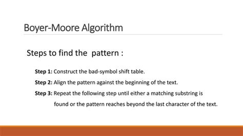 Image result for Explain Boyer-Moore Algorithm with Example