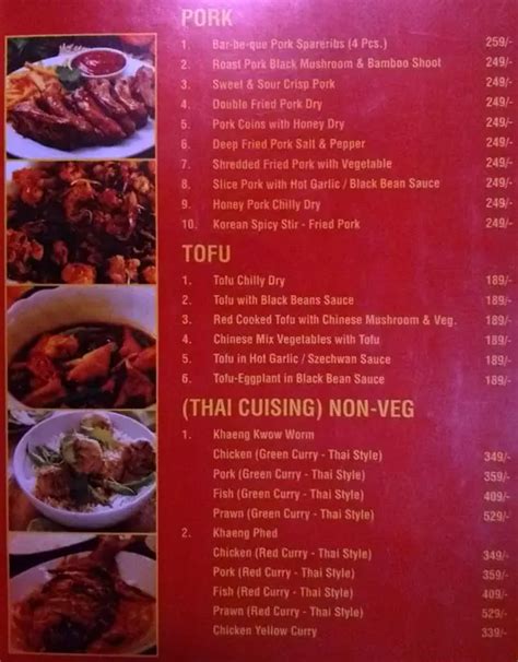 Menu at Kalsang, Dehradun, Dehradun