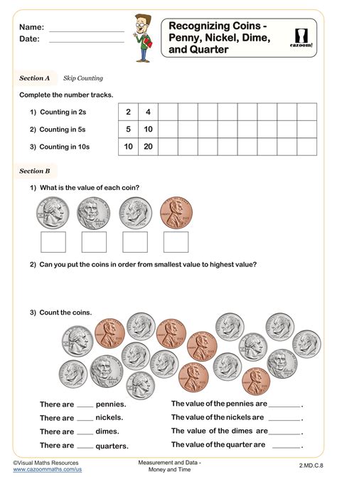 Dime And Penny Worksheets