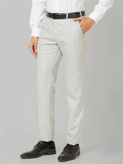 Raymond Men Grey Slim Fit Solid Trouser – MyRaymond