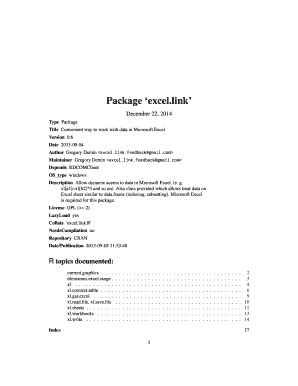Fillable Online cran r-project Package 'excel.link' - cran r-project ...