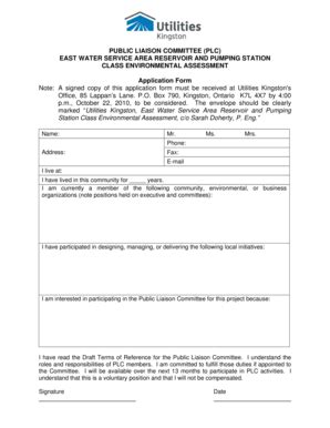 Fillable Online PUBLIC LIAISON COMMITTEE (PLC) Fax Email Print - pdfFiller