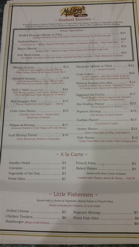 Jourdan River Steamer Restaurant Menu at Alex Grey blog
