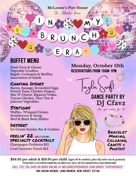 Taylor Swift brunch!, 1 Ocean Ave, Long Branch, NJ, United States, New ...