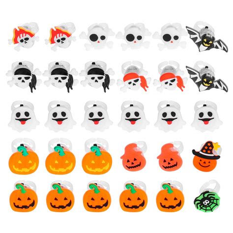 Toyvian Halloween Light Up Rings LED Finger Lights Toys Party Favors ...