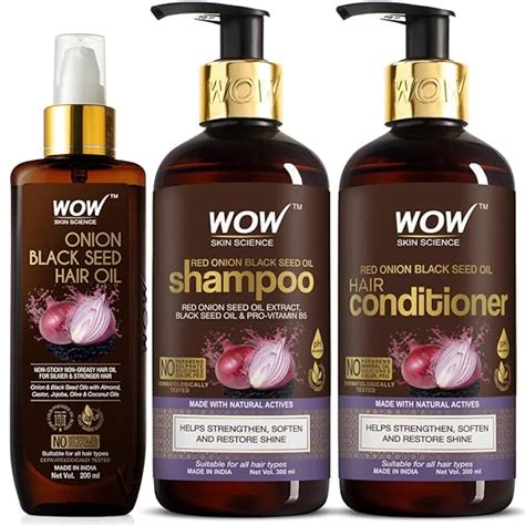 Buy WOW Skin Science Ultimate Onion Oil Hair Care Kit for Hair Fall ...