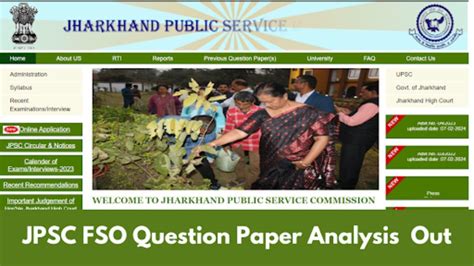 JPSC FSO Question Paper 2024, Check Complete Exam Analysis