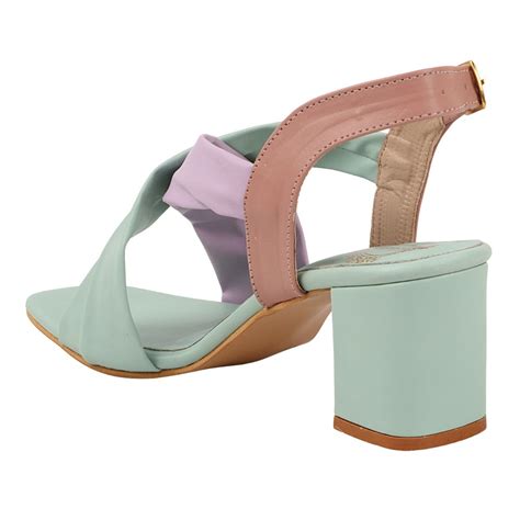 Buy Shoetopia Green Block Sandals Online