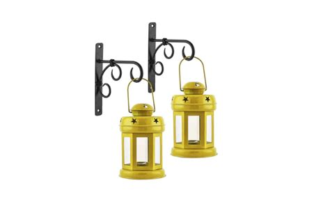 Homesake Metal Wall Star Light Decorative Lantern Candle Holder, Pack ...