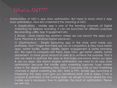 ASO Presentation For Beginners | PPTX