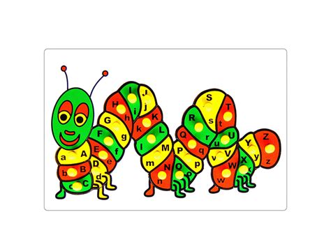 Number Caterpillar Tray with Knob