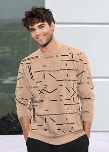 TRIPR Printed Men Round Neck Beige T-Shirt - Buy TRIPR Printed Men ...