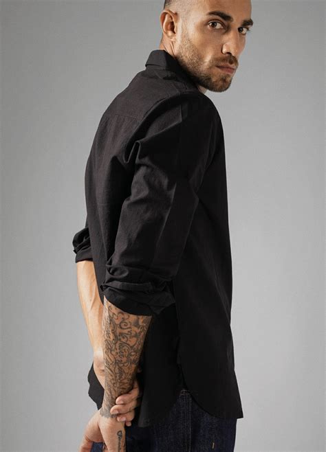 Buy No Nasties Black Organic Cotton Full Sleeve Everyday Shirt For Men ...