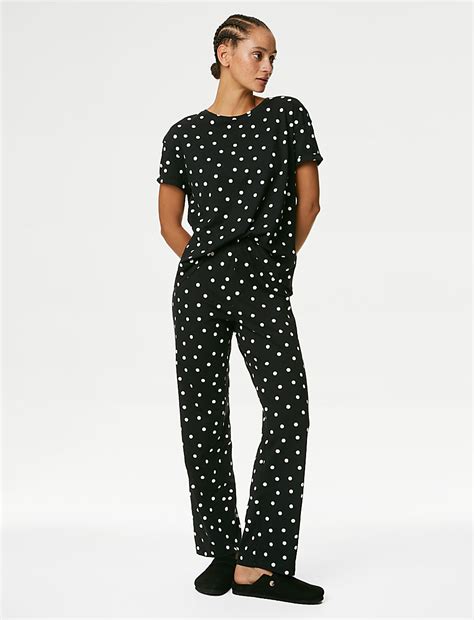 Buy Pure Cotton Polka Dot Pyjama Set at Marks & Spencer