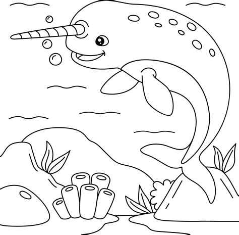 Narwhal Coloring Page