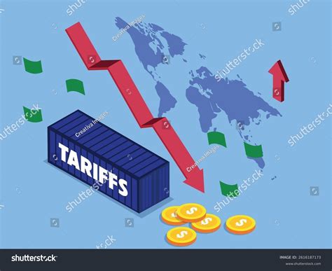 Global Economic Impact Tariffs Isometric Illustration Stock Vector ...