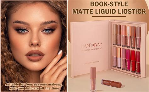 Buy TopFinder® 12pc Glossy Matte Lipstick Set, Creamy Soft Texture ...