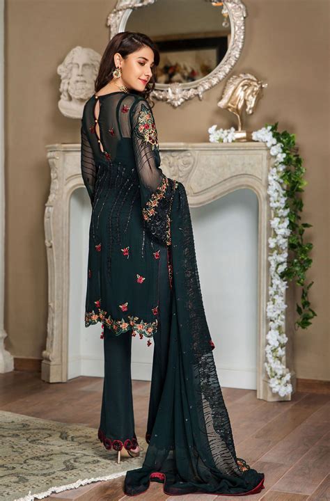 Maryam's Gold Luxury Embroidered Chiffon Collection Vol 5 – MG-57 ...