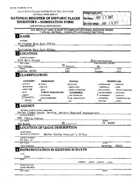 Fillable Online Regulations - National Register of Historic Places (U.S ...