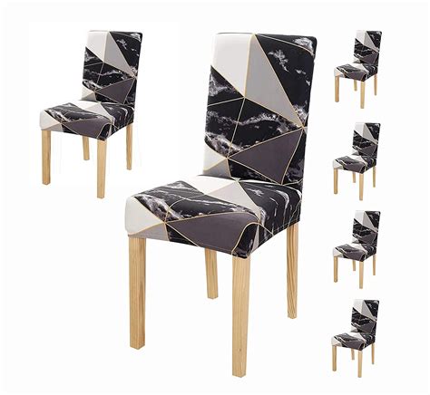 Crudly Elastic Chair Cover Stretchable Washable Dining Chair Cover ...