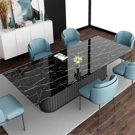 Kitchen Oil Proof Black Marble Wall Paper 200cm x 60cm CM Peel and ...