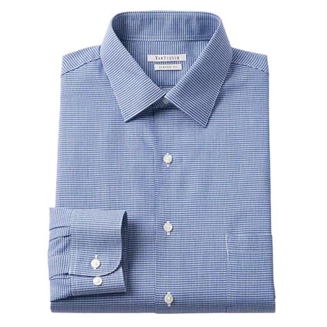 Men's Van Heusen Classic-Fit Plaid Wrinkle-Resistant Spread-Collar ...