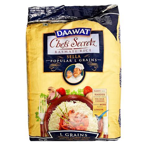 Daawat Chef's Secretz Sella Basmati Rice - Long, 10Kg : Amazon.in ...