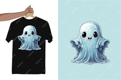 Premium Vector | Cute halloween sticker ghost tshirt vector design