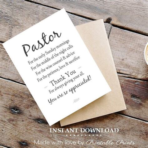 Pastor Appreciation Cards Free Printable Printable World Holidayfree ...