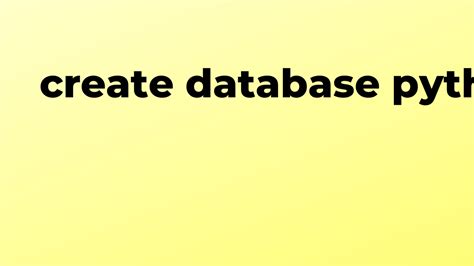 Crear Base Datos Sqlite3 Con Python 的图像结果