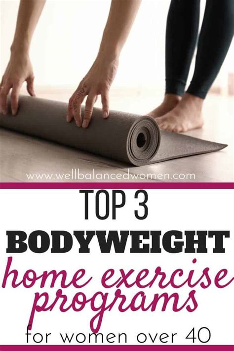 PIN bodyweight home exercise programs - Well Balanced Women