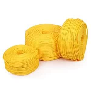 ABB Ropes & Niwars Polypropylene Rope 2mm Yellow x 25 Meters - Durable ...