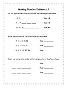 Growing Number Patterns Rule 的图像结果