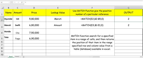 Image result for Using Match Function in Excel