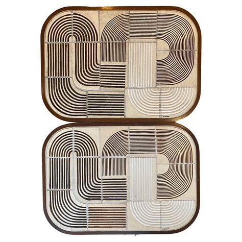 Pair of coffee tables "Pagode" by Roger Capron, France at 1stDibs