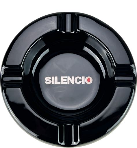 Silencio Ascher schwarz, rund | Cigarworld.de Zigarrenzubehör Ascher