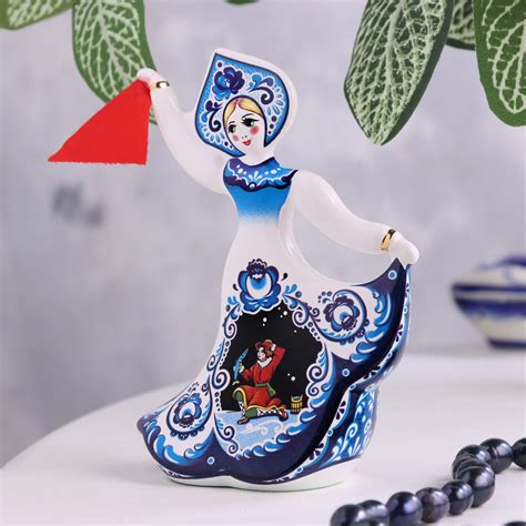 Сувенир кукла, гжель, 11 см, керамика (9796994) - Купить по цене от 596 ...