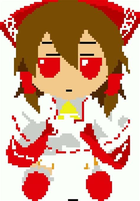 Reimu Fumo (Touhou Project) Pixel Art Timelapse - YouTube