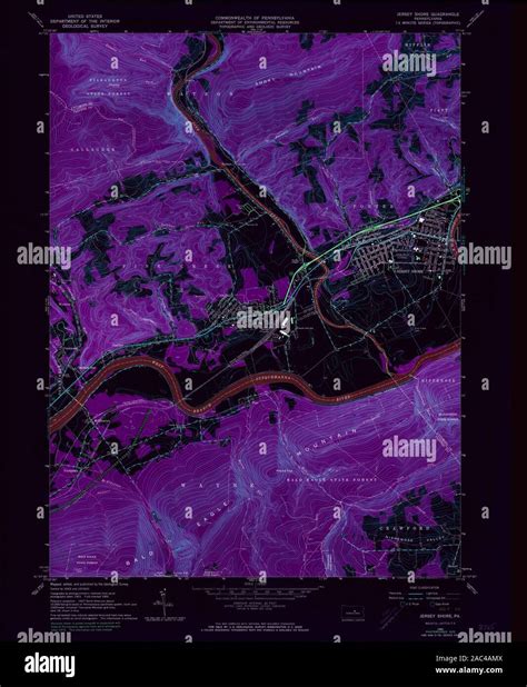 Jersey shore pennsylvania map hi-res stock photography and images - Alamy