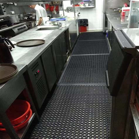tonchean Rubber Drainage Floor Mat 83x35in Commercial Anti-Fatigue ...