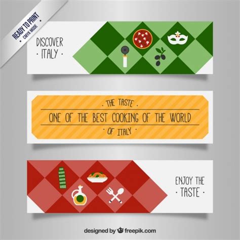 Italienisches Restaurant Banner | Kostenlose Vektor