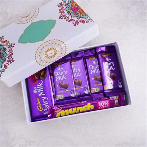 Send Chocolate Box with Sweets Namkeen and Puja Thali for Bhai Dooj ...