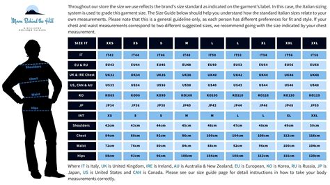 Mens Suit Size Chart Conversions - SizeChartMen.com