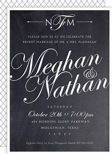 Post Wedding Reception Invitations Wording by Post Wedding Reception Invite Chalkboard Script Post Wedding Reception Invitations Wording