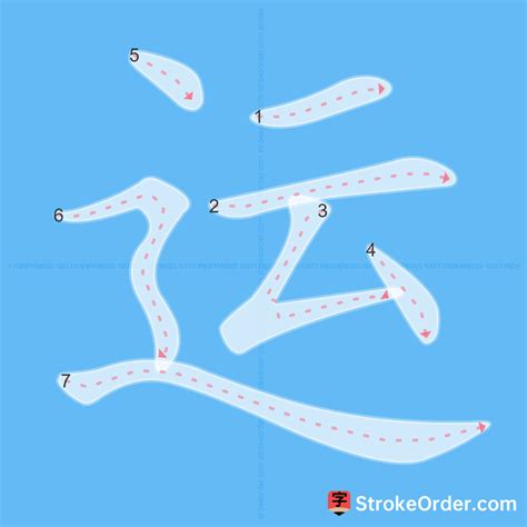 运 stroke order