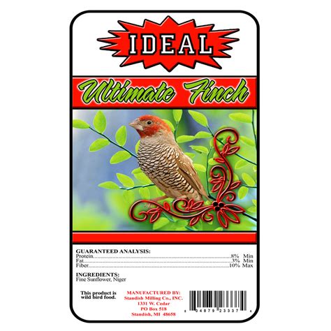 IDEAL Ultimate Finch Wild Bird Seed – Standish Milling Company