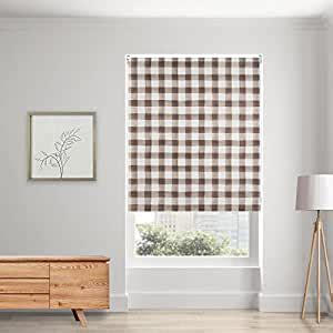 Deco Window Printed Roller Blinds for Windows (49" W X 84" L, Coffee ...